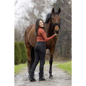 Covalliero Pantaloni da Equitazione AW25 Leather Full Grip Nero