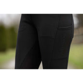 Covalliero Pantaloni da Equitazione AW25 Leather Full Grip Nero