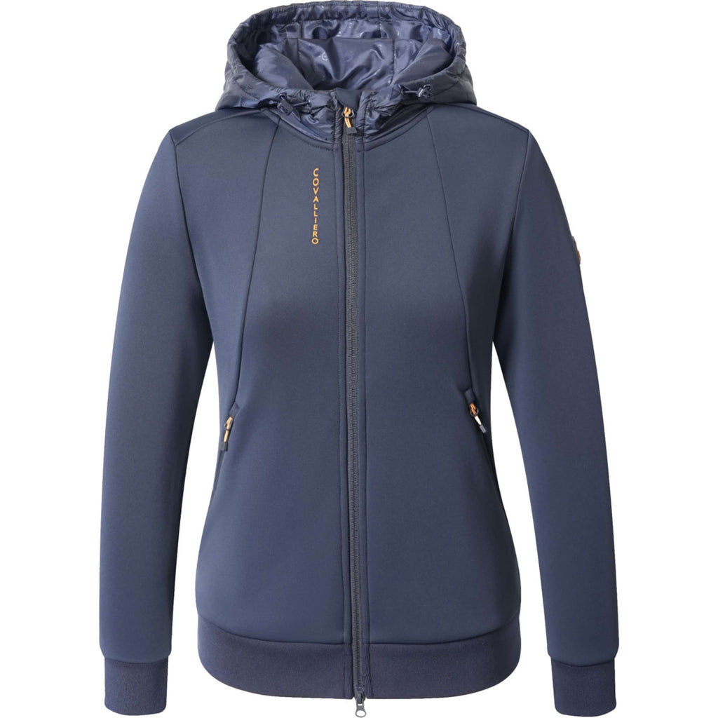 Covalliero Felpa con cappuccio e zip AW26 Dark Navy
