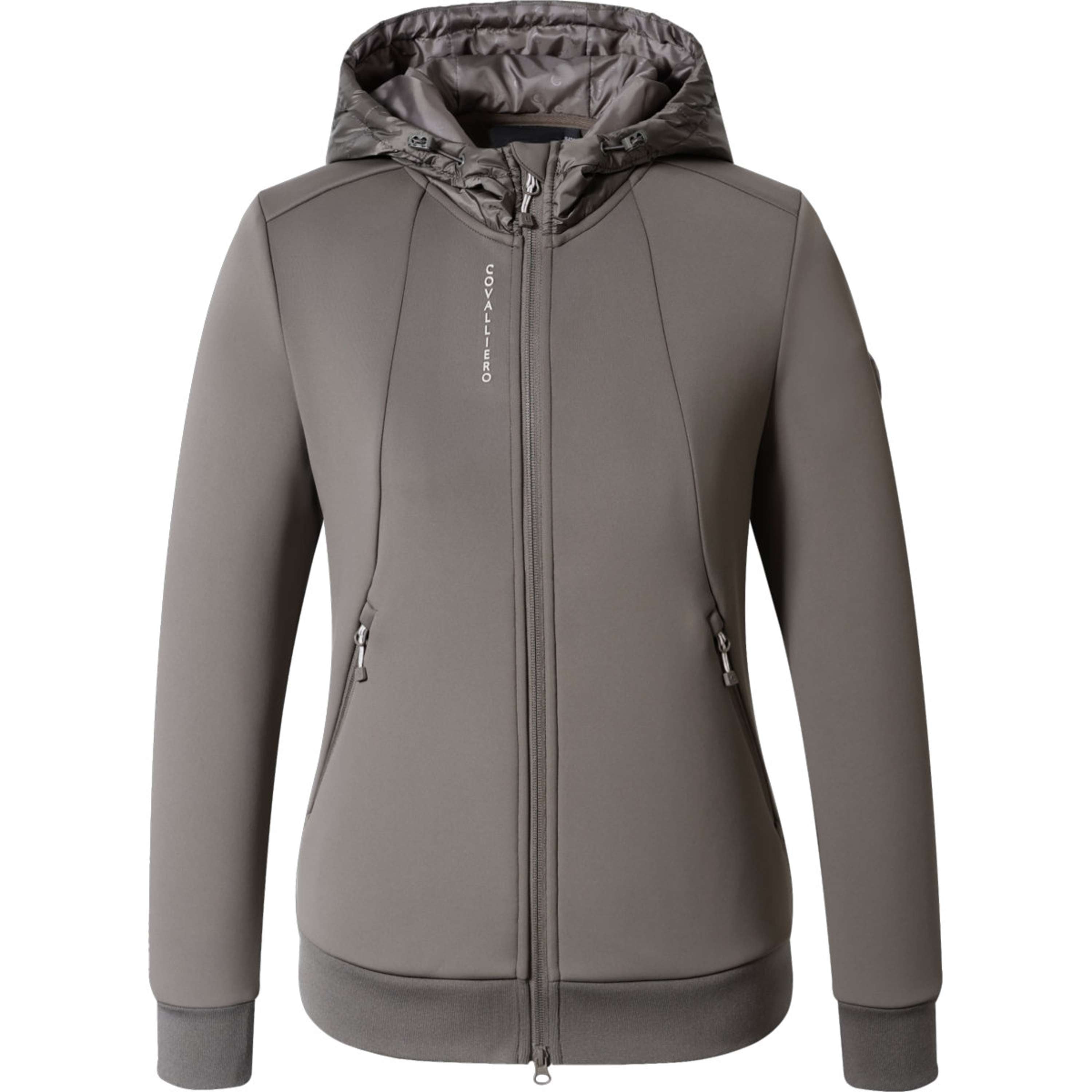 Covalliero Felpa con cappuccio e zip AW26 Milky Chocolate