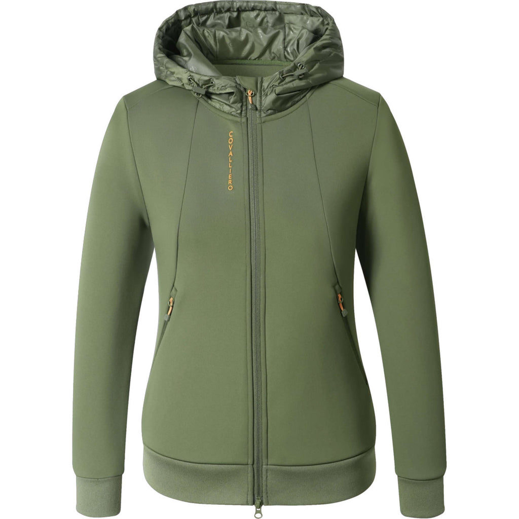 Covalliero Felpa con cappuccio e zip AW26 Forest Green