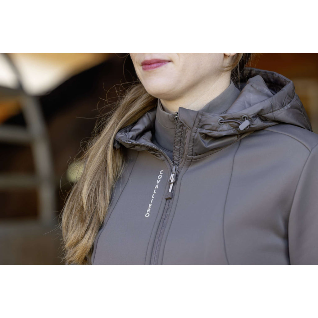 Covalliero Felpa con cappuccio e zip AW26 Milky Chocolate