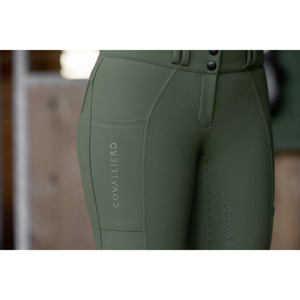 Covalliero Pantaloni da Equitazione Hight Waist Full Grip AW26 Forest Green