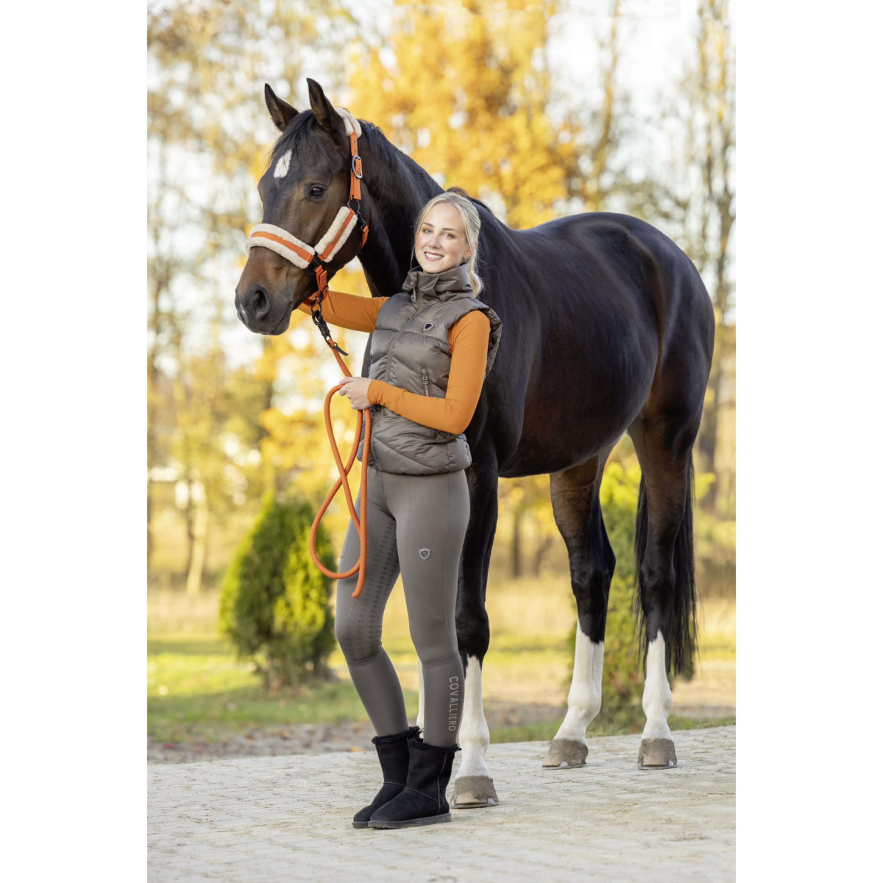 Covalliero Leggings da Equitazione Full Grip AW26 Milky Chocolate