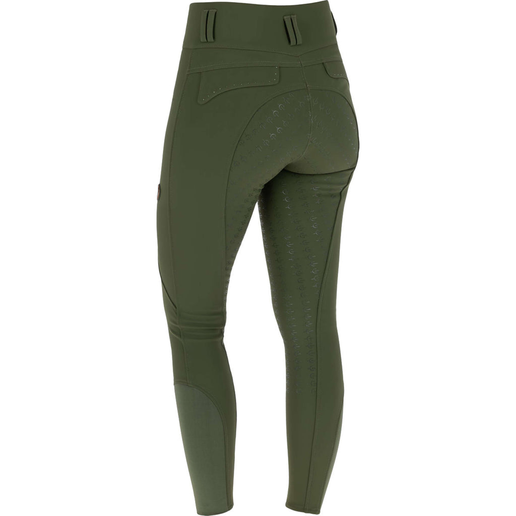 Covalliero Pantaloni da Equitazione Hight Waist Full Grip AW26 Forest Green