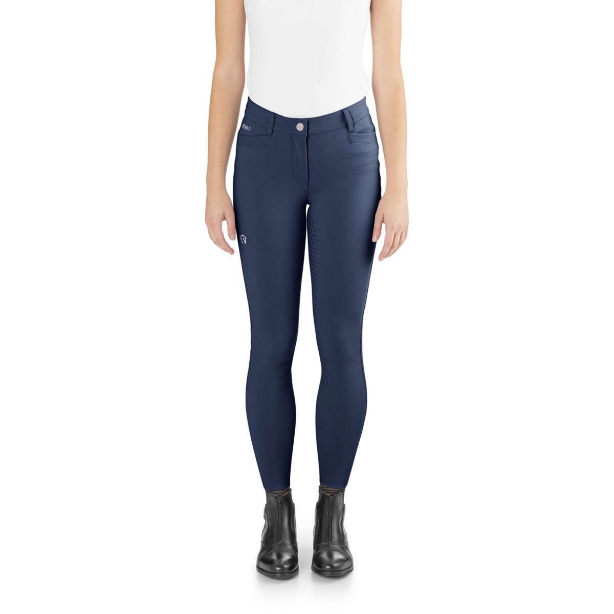 Ego7 Pantaloni da Equitazione Jumping EJ Blu acciaio
