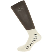 EQUITHÈME Calze da Equitazione Compet Marrone/Beige