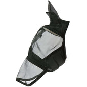 EQUITHÈME Maschera per Mosche Anti-UV 2IN1 Nero