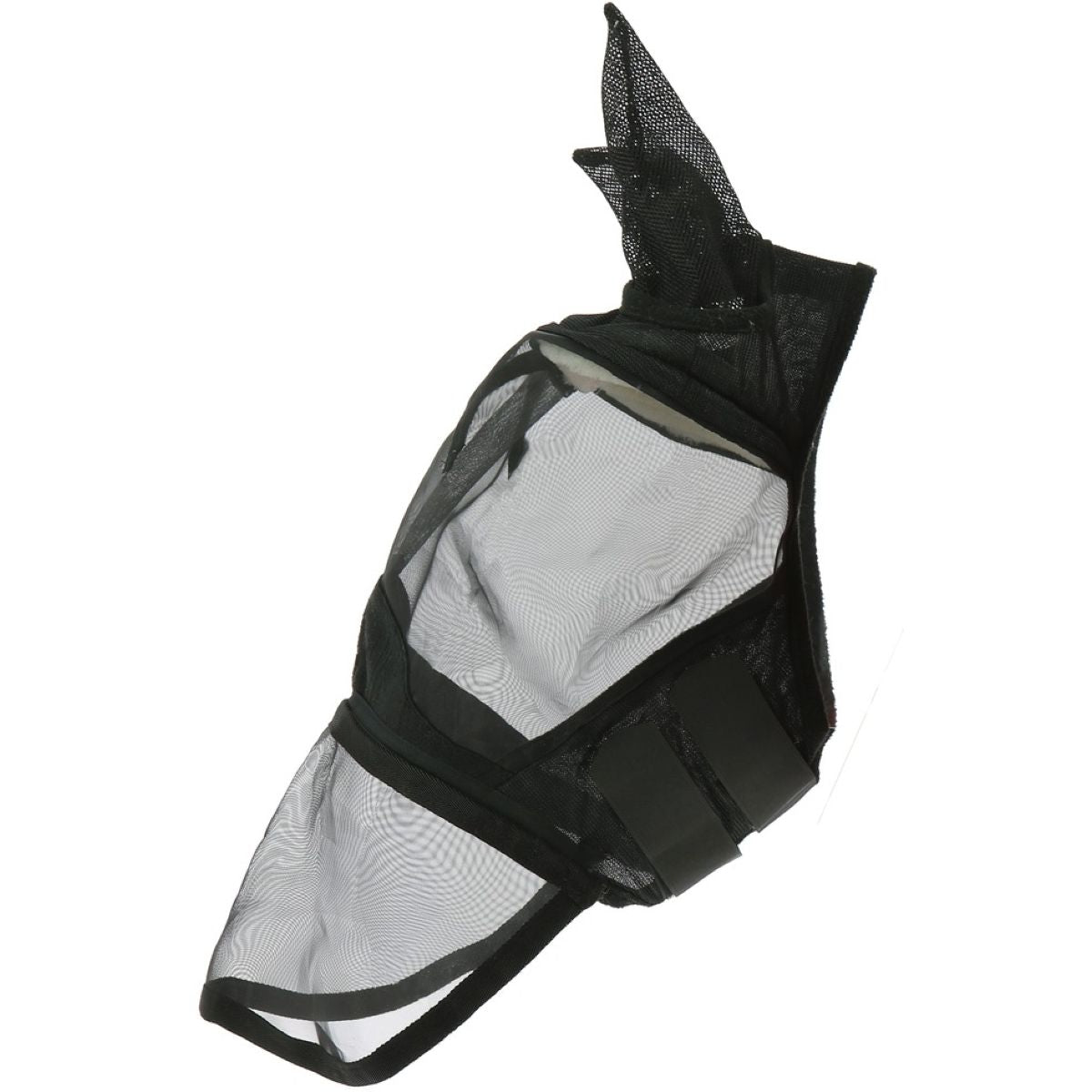 EQUITHÈME Maschera per Mosche Anti-UV 2IN1 Nero