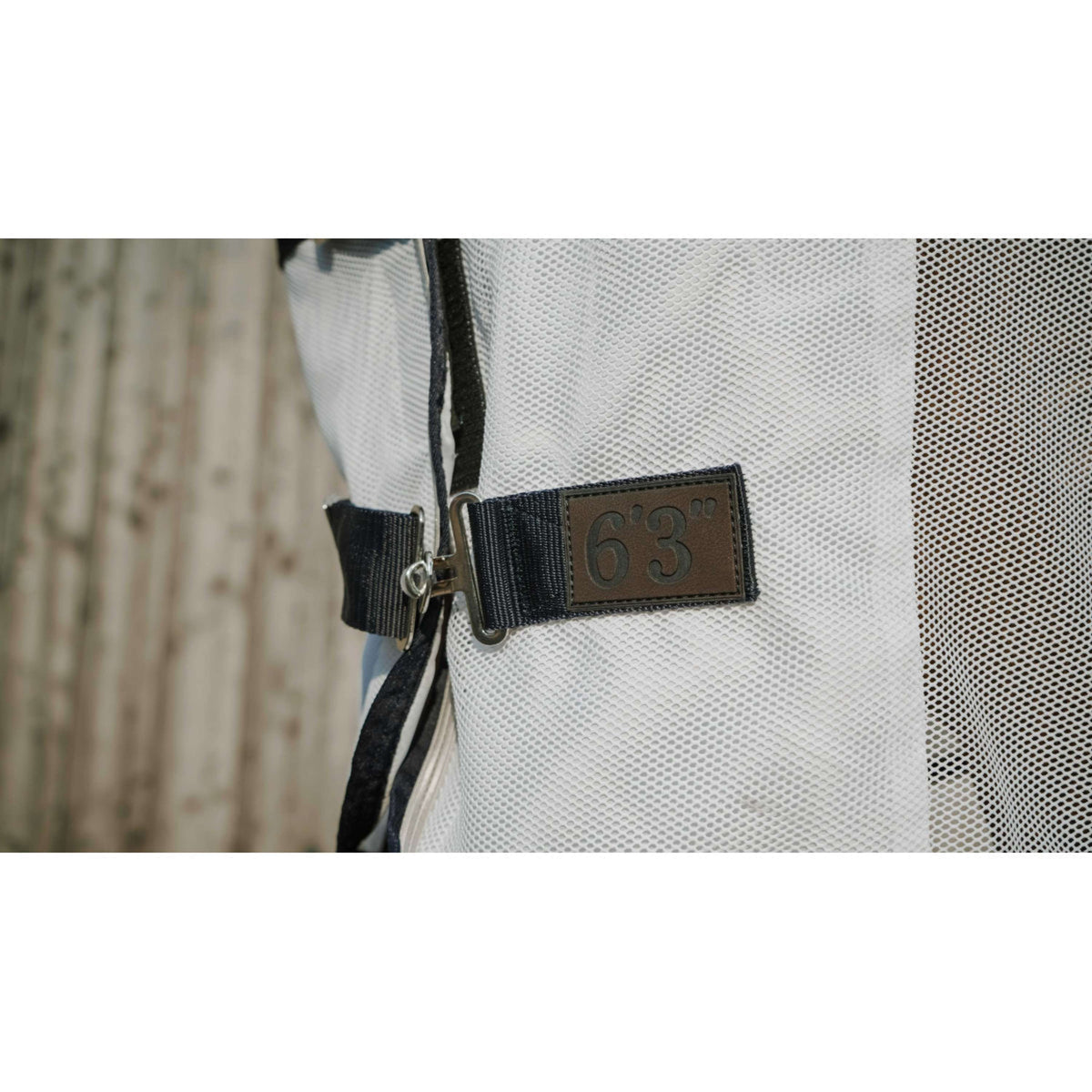 EQUITHÈME Coperta Antimosche Flycool Combo con collo Blu marino/bianco