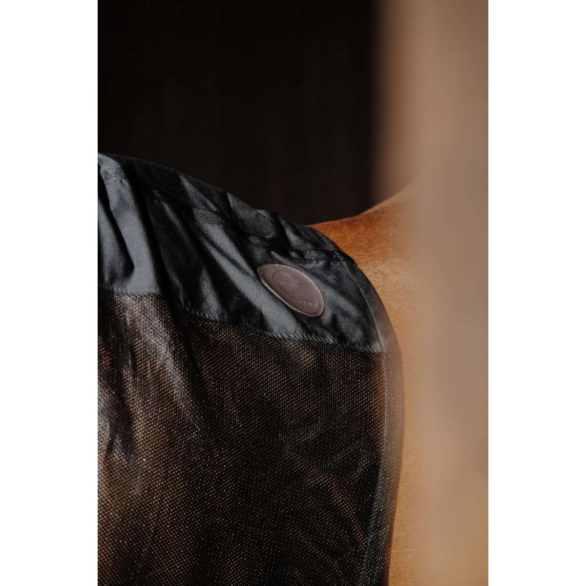 EQUITHÈME Protezione per il collo Lycra/Mesh Nero