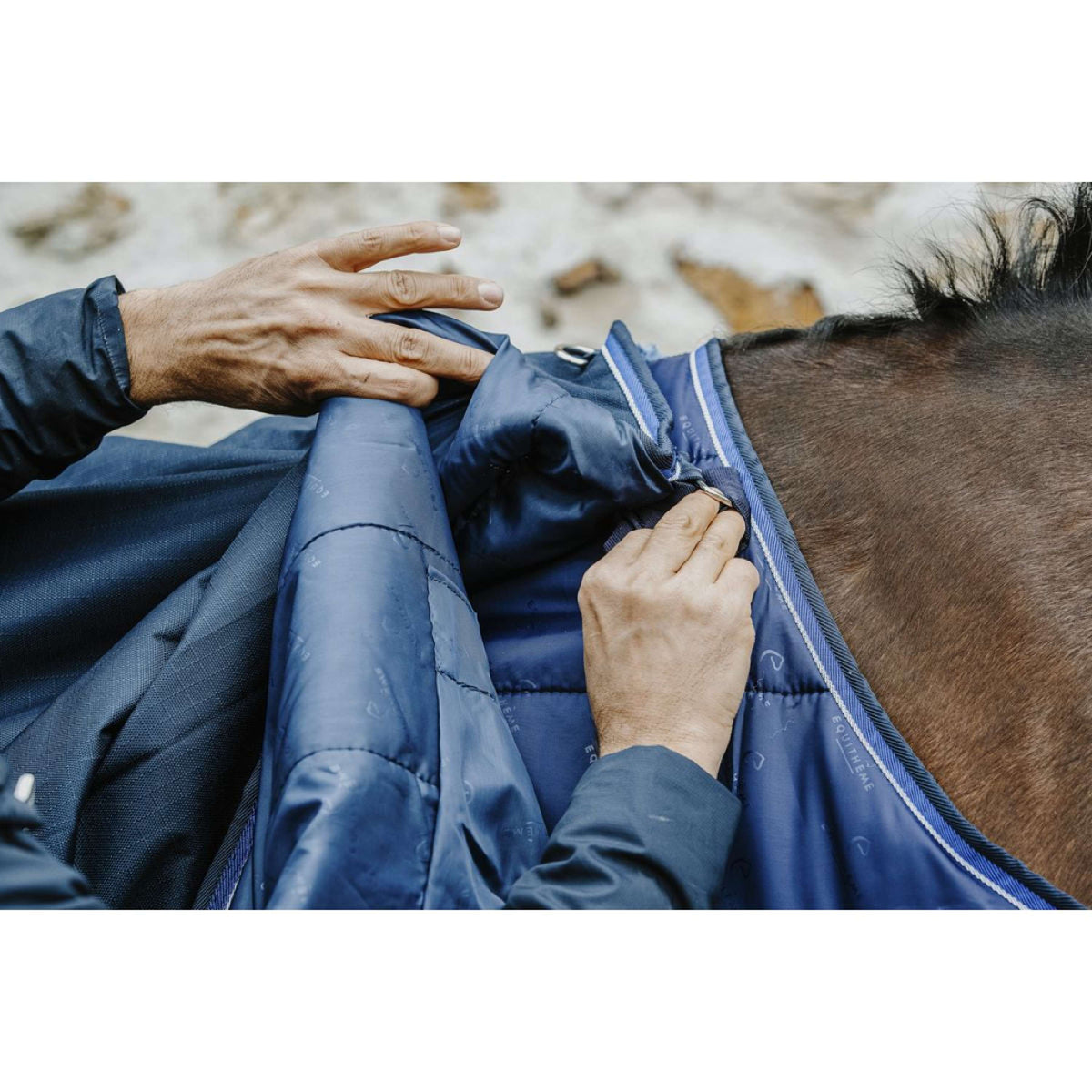 EQUITHÈME Sottocoperta Classic 100g Navy