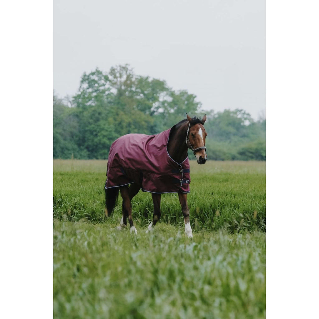 EQUITHÈME Tappeto da Esterno 1200D 150g High Neck Borgogna