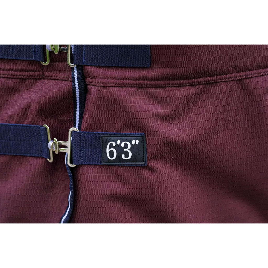 EQUITHÈME Tappeto da Esterno 1200D 150g High Neck Borgogna