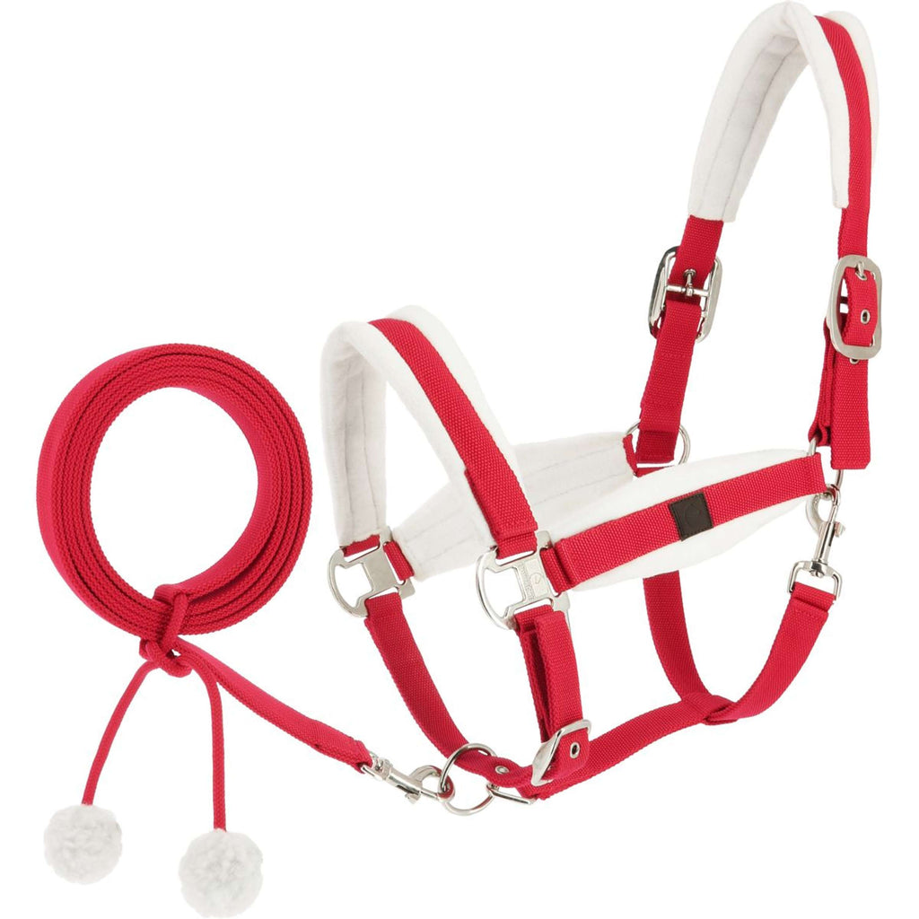 EQUITHÈME Set Cavezza Natale Rosso