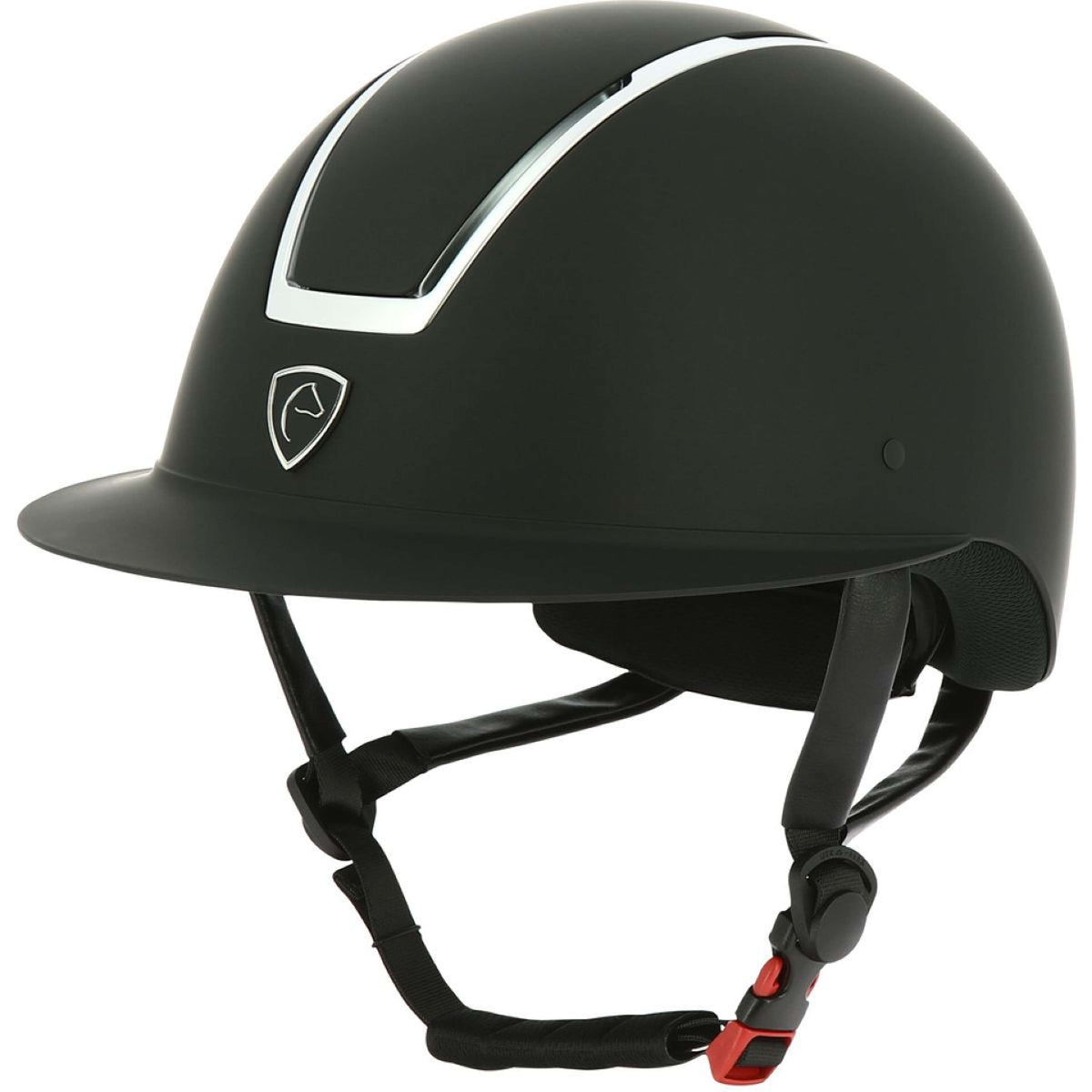 EQUITHÈME Casco da equitazione Glint Mat Nero Argento