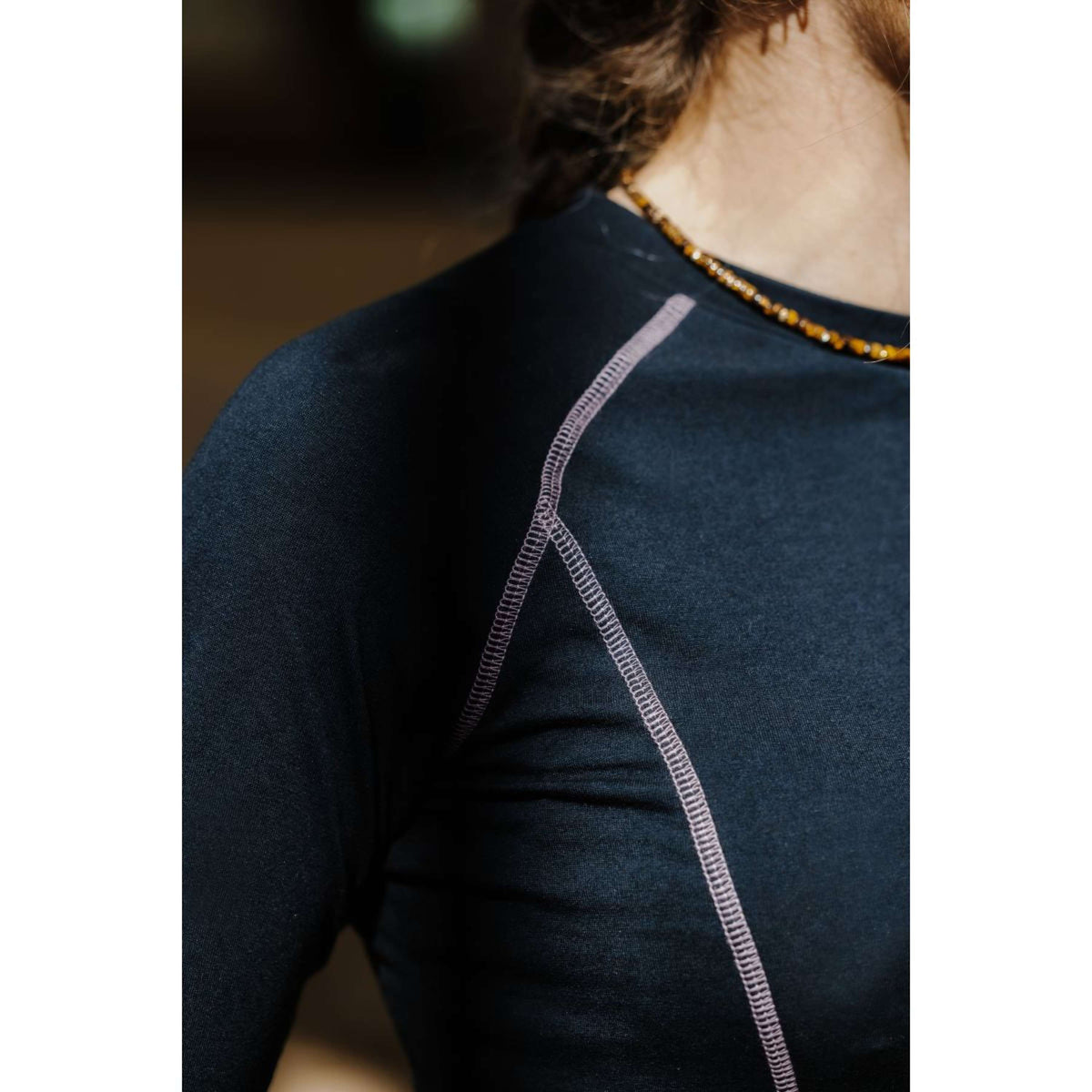 EQUITHÈME Shirt Stella Maniche Lunghe Nero/Grigio/Blu