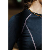 EQUITHÈME Shirt Stella Maniche Lunghe Nero/Grigio/Blu