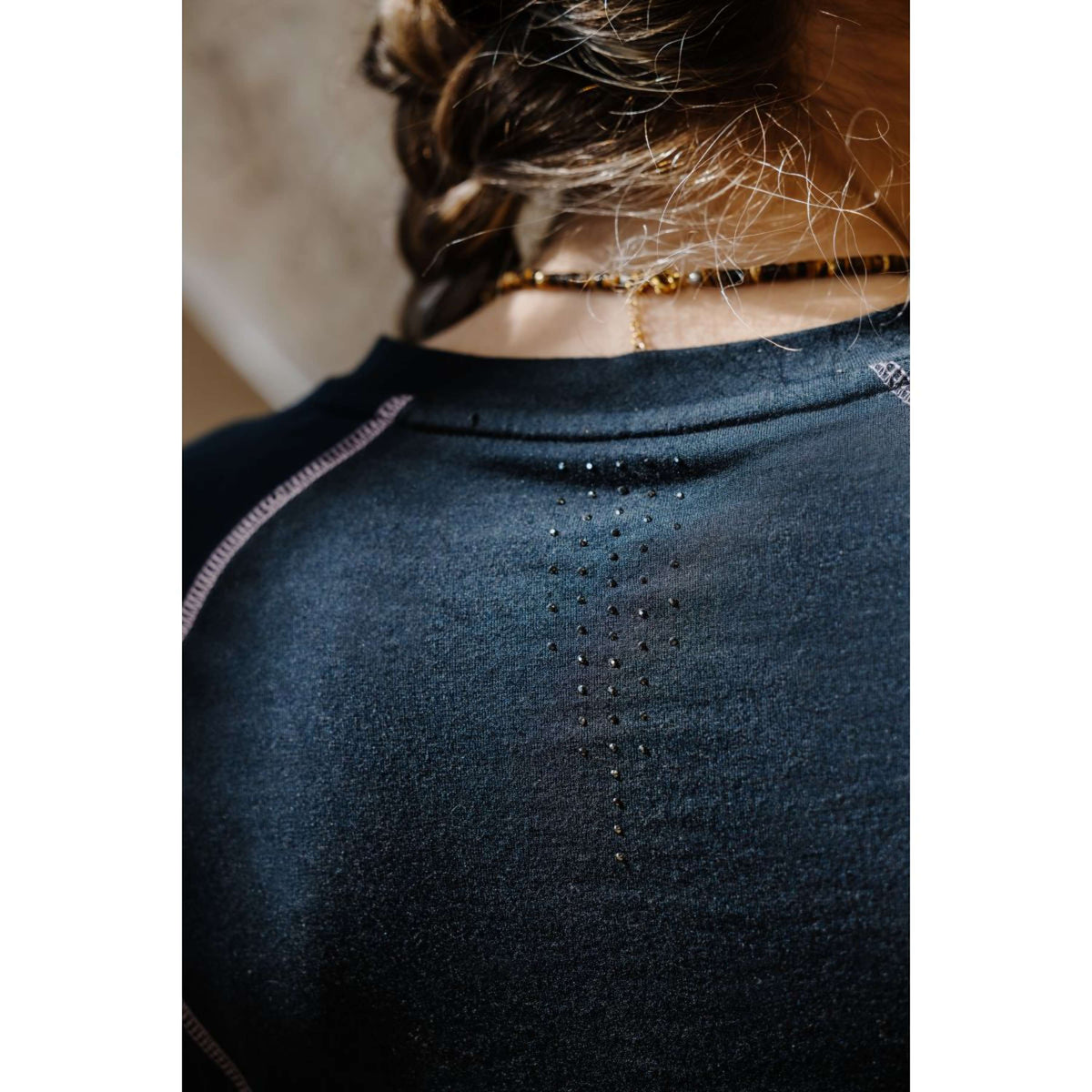 EQUITHÈME Shirt Stella Maniche Lunghe Nero/Grigio/Blu