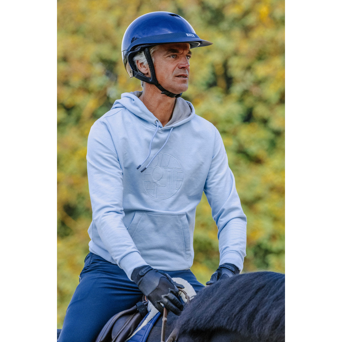 EQUITHÈME Felpa con cappuccio Axel Unisex Blu/Azzurro
