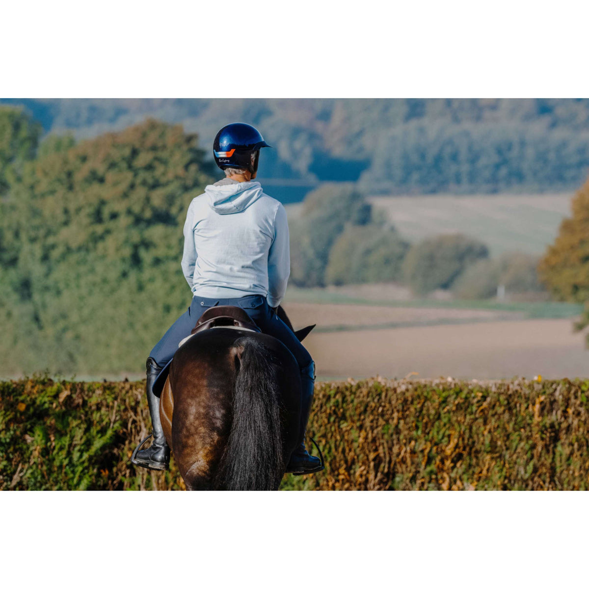 EQUITHÈME Felpa con cappuccio Axel Unisex Blu/Azzurro