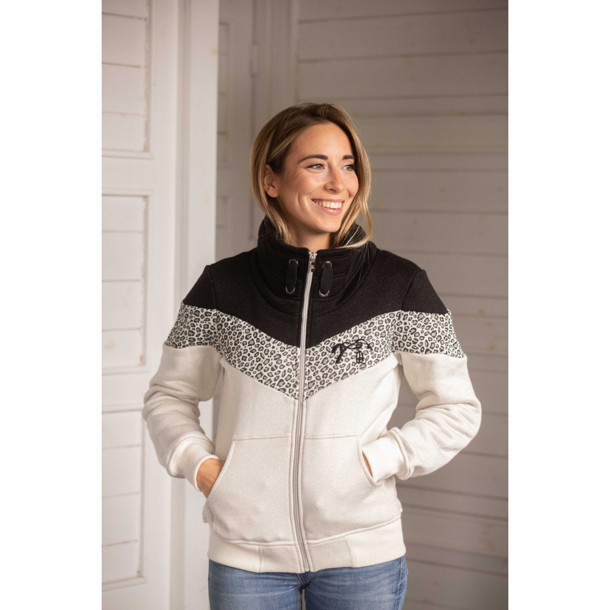 Pénélope Felpa con cappuccio e zip Leonative Grigio