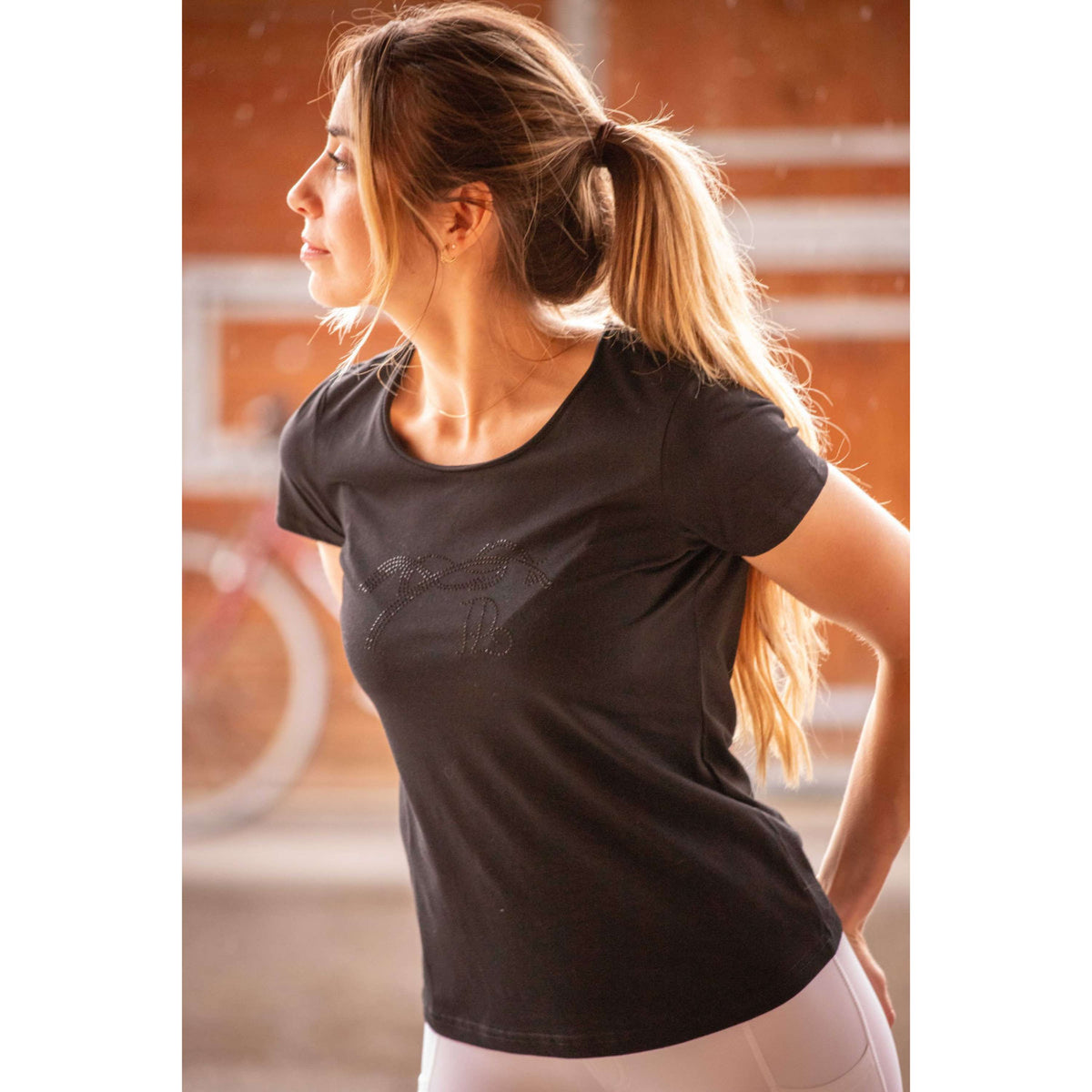 Pénélope Maglietta Iconic Strass Nero