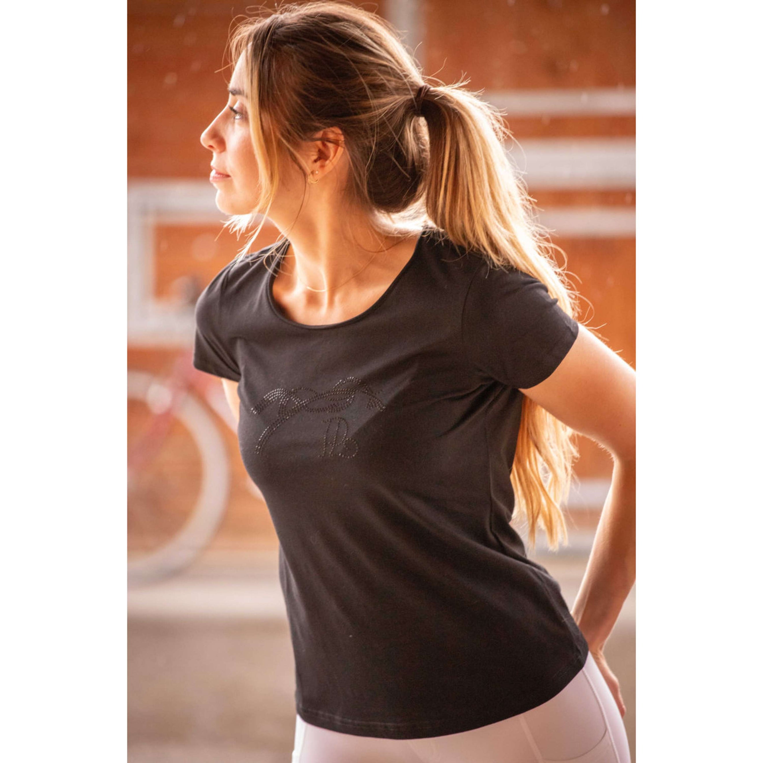 Pénélope Maglietta Iconic Strass Nero Pénélope Maglietta Iconic Strass Nero