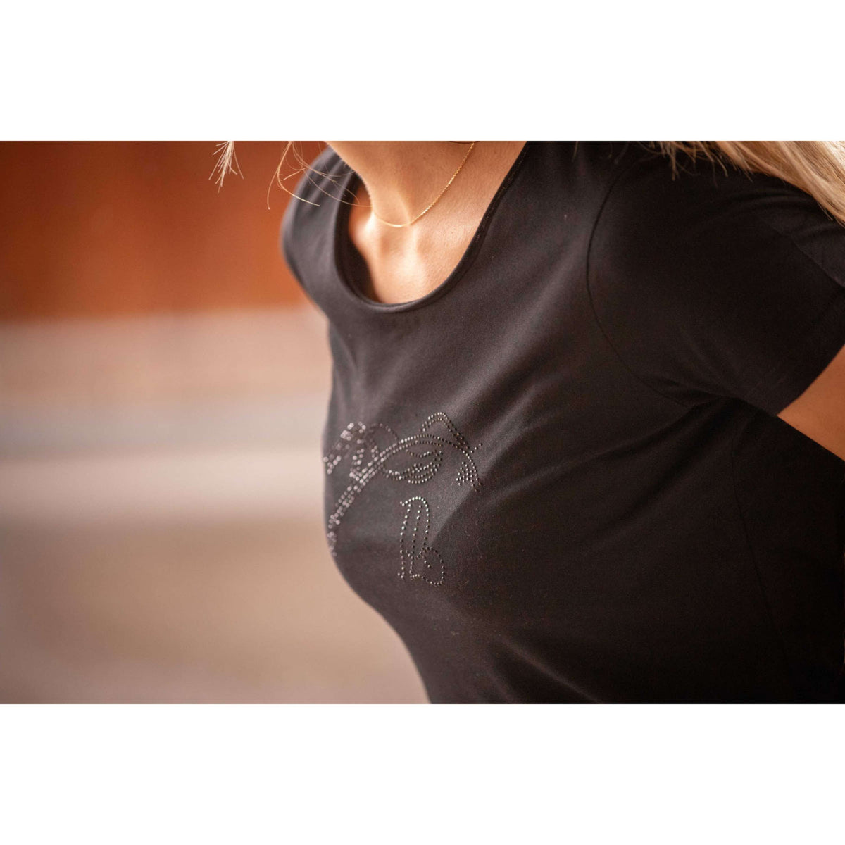 Pénélope Maglietta Iconic Strass Nero