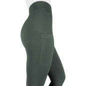 EQUITHÈME Leggings da Equitazione Acacia Full Grip Khaki