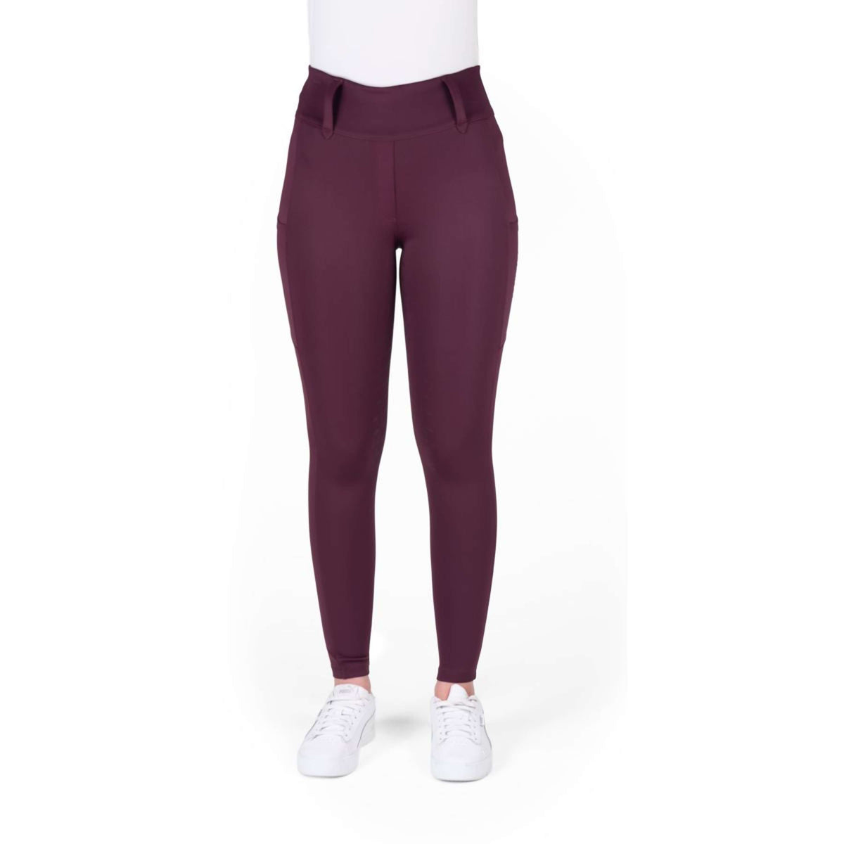 EQUITHÈME Leggings da Equitazione Alize Full Grip Viola
