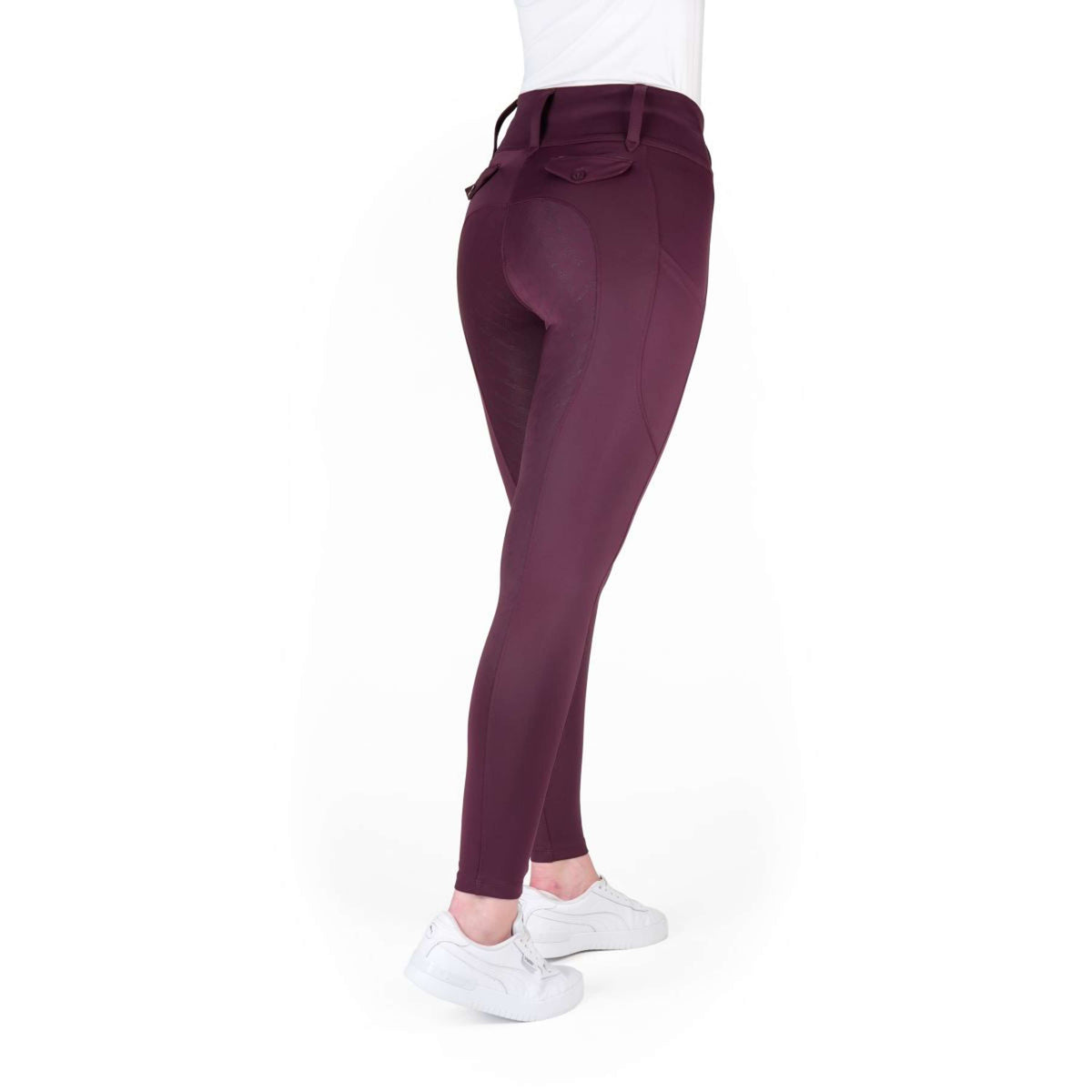 EQUITHÈME Leggings da Equitazione Alize Full Grip Viola