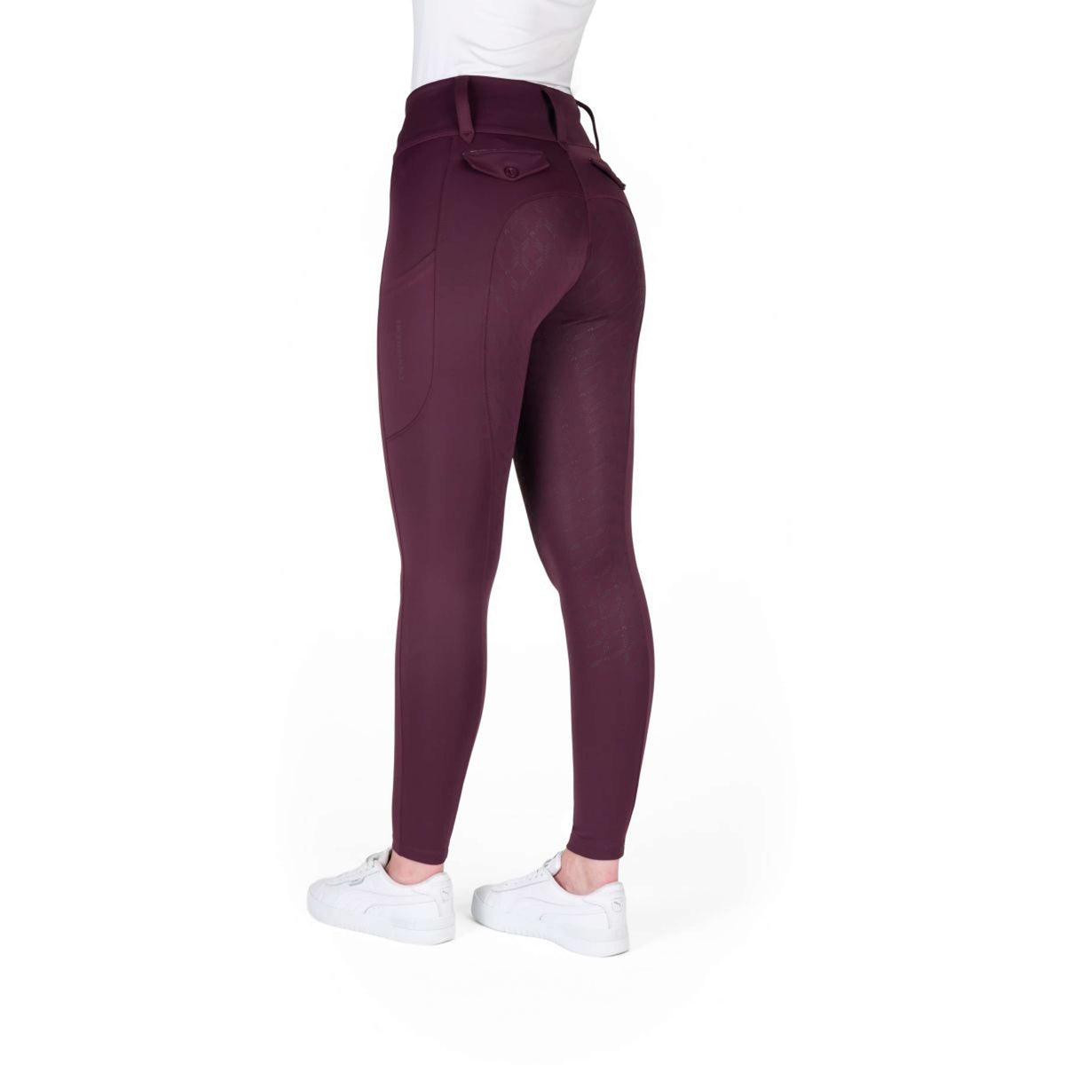 EQUITHÈME Leggings da Equitazione Alize Full Grip Viola