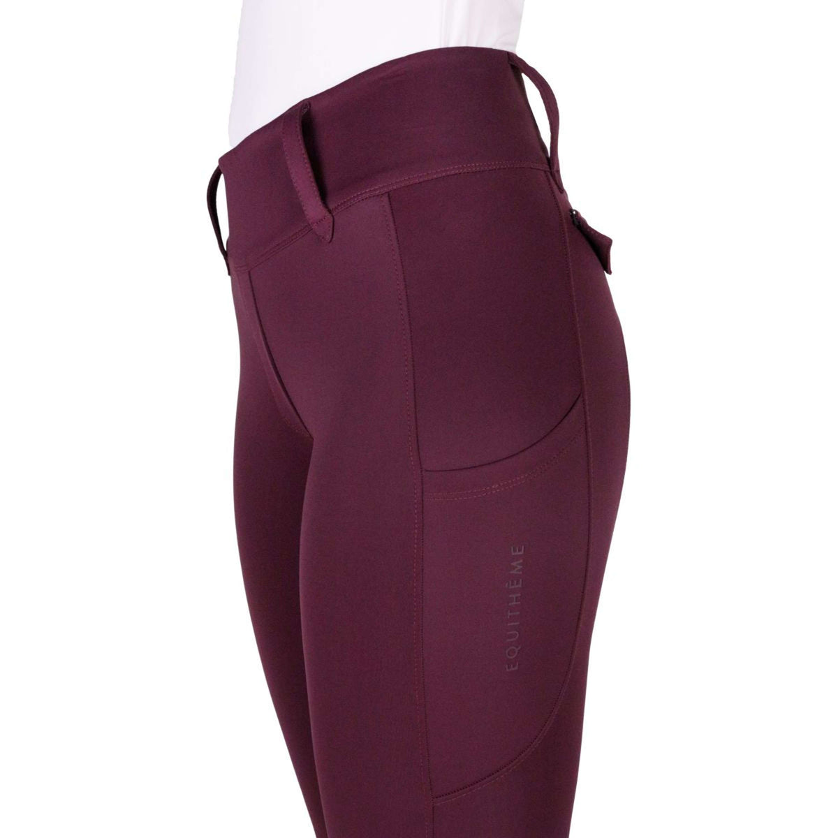 EQUITHÈME Leggings da Equitazione Alize Full Grip Viola