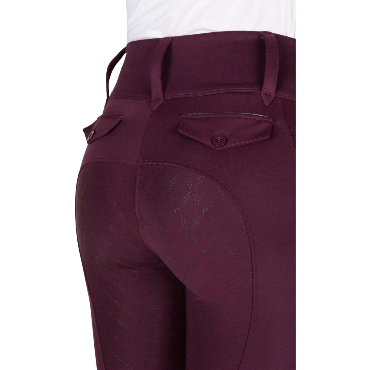 EQUITHÈME Leggings da Equitazione Alize Full Grip Viola