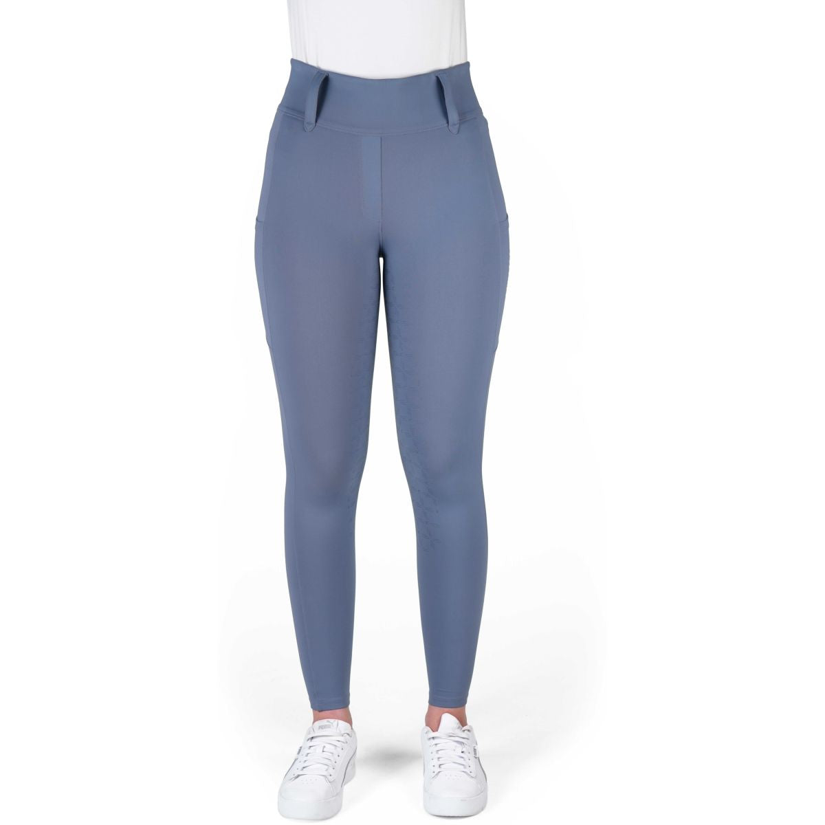 EQUITHÈME Leggings da Equitazione Alize Full Grip Grigio
