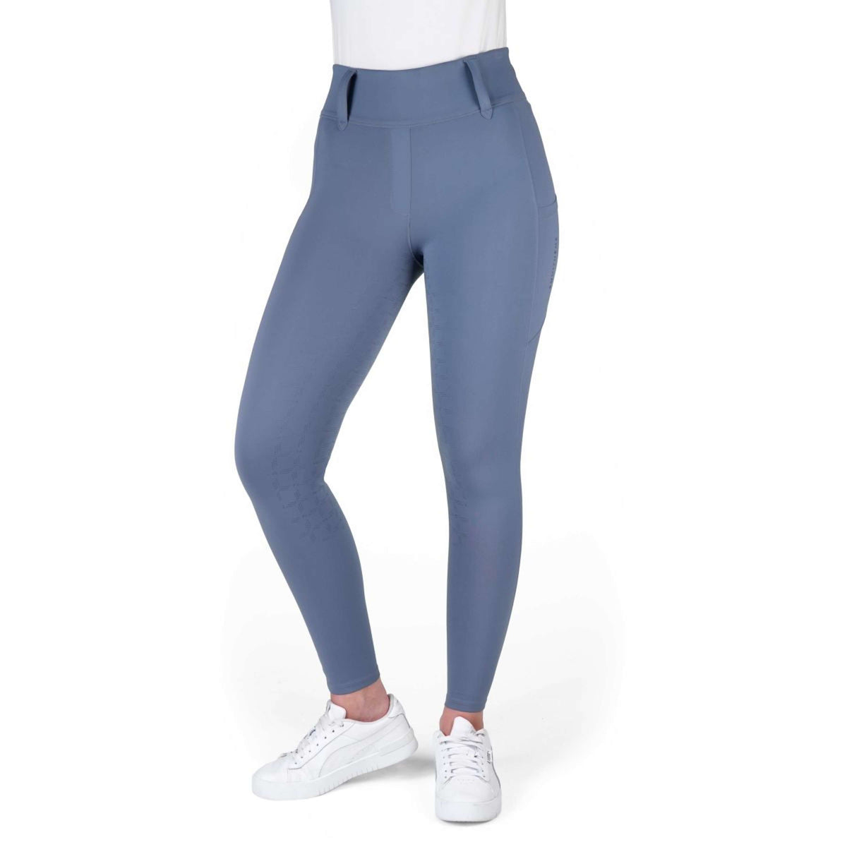 EQUITHÈME Leggings da Equitazione Alize Full Grip Grigio