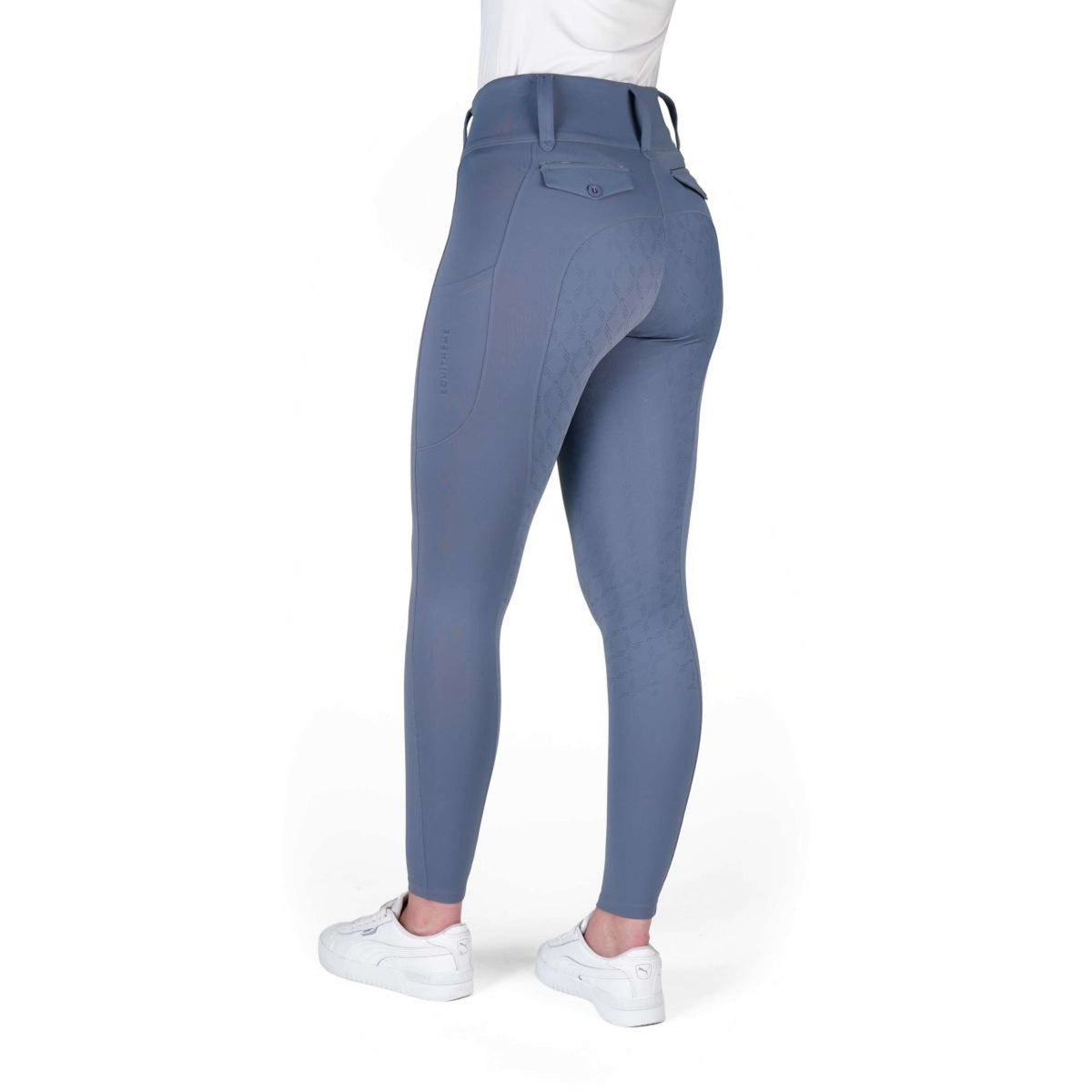 EQUITHÈME Leggings da Equitazione Alize Full Grip Grigio