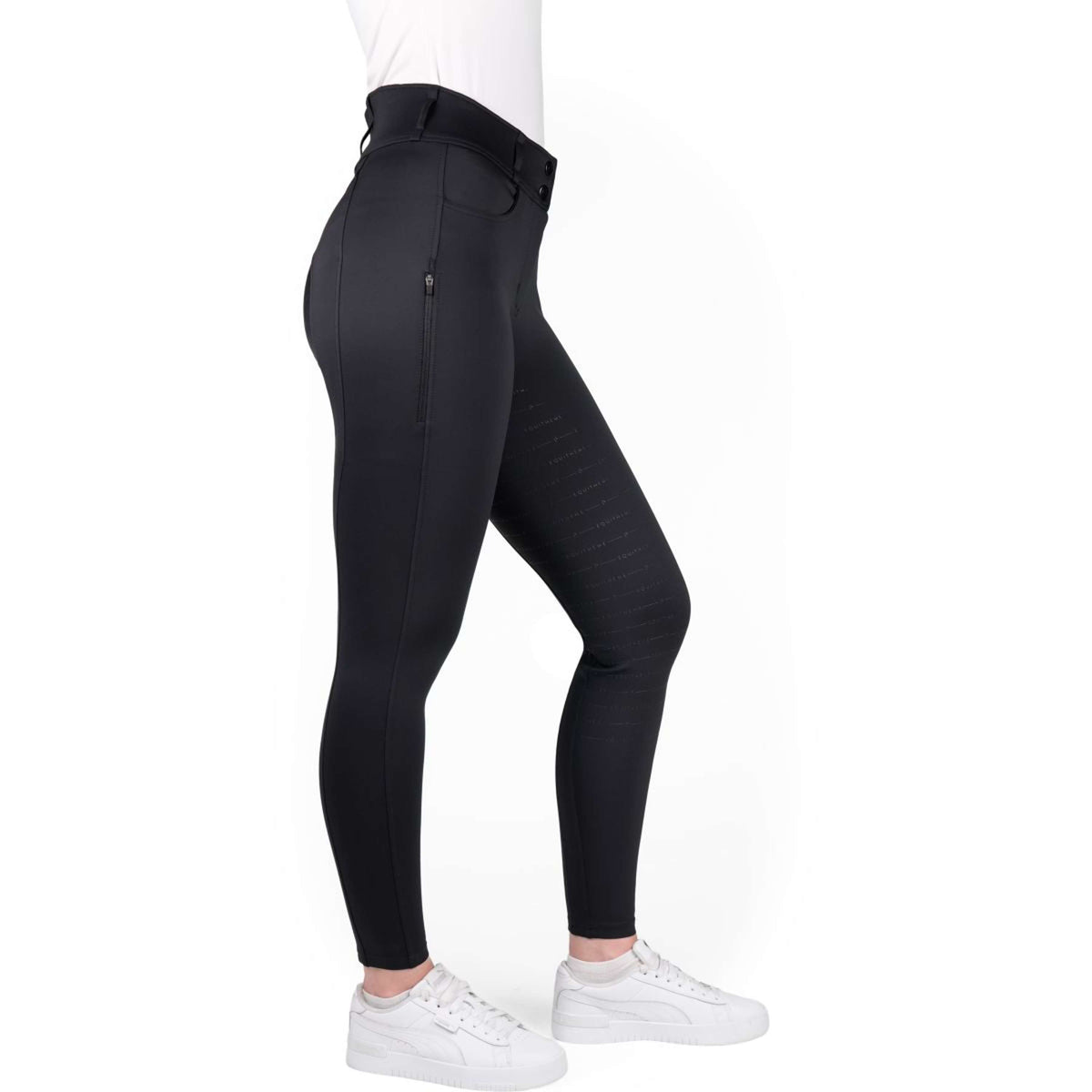 EQUITHÈME Pantaloni da Equitazione Mila Full Grip Nero