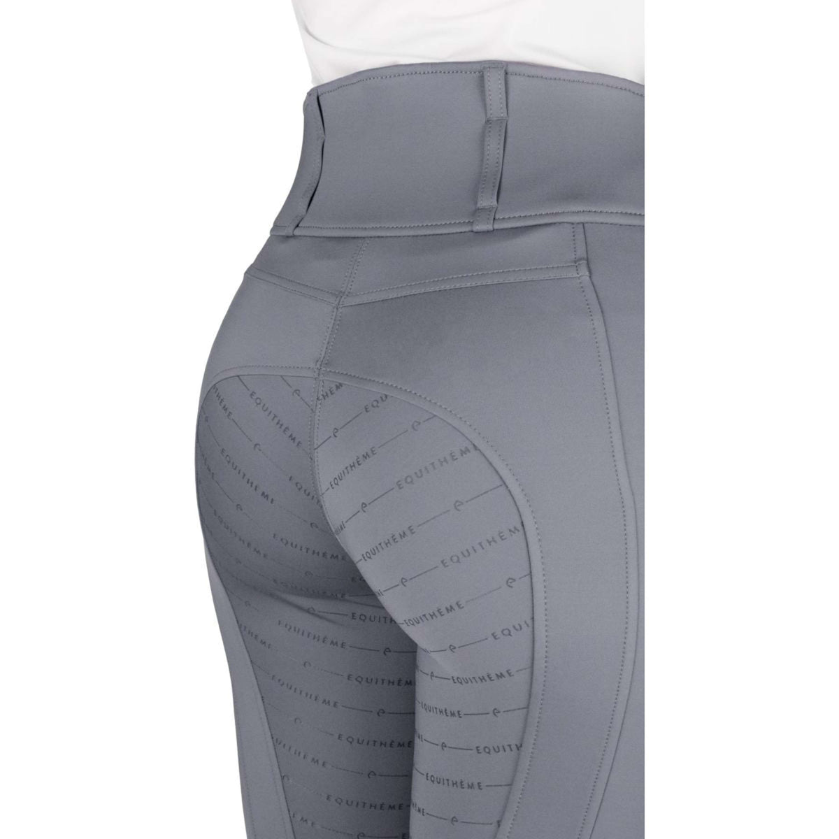 EQUITHÈME Pantaloni da Equitazione Mila Full Grip Grigio