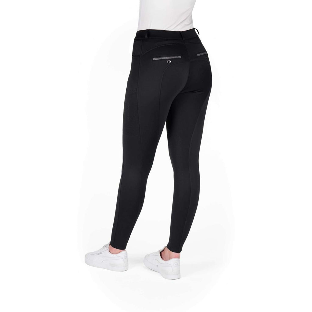 EQUITHÈME Pantaloni da Equitazione Capucine Knee Grip Nero