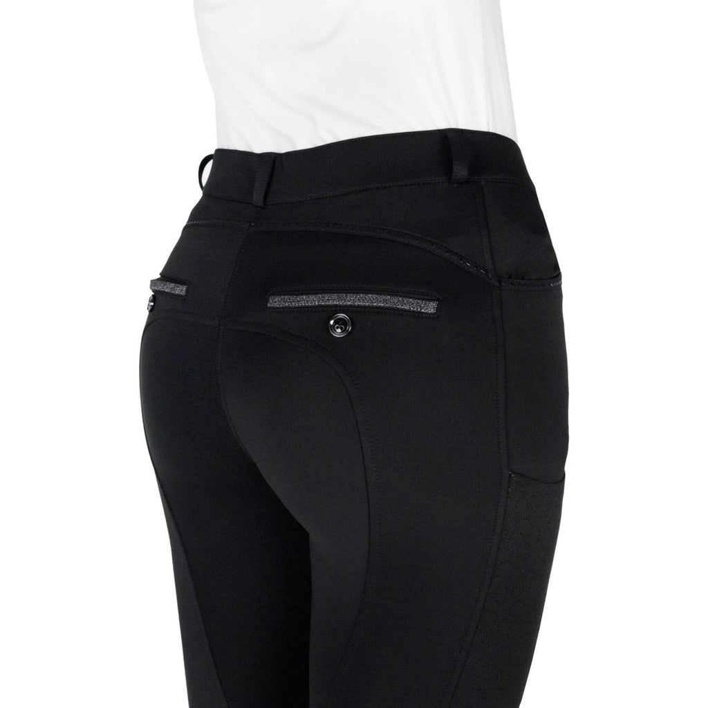 EQUITHÈME Pantaloni da Equitazione Capucine Knee Grip Nero
