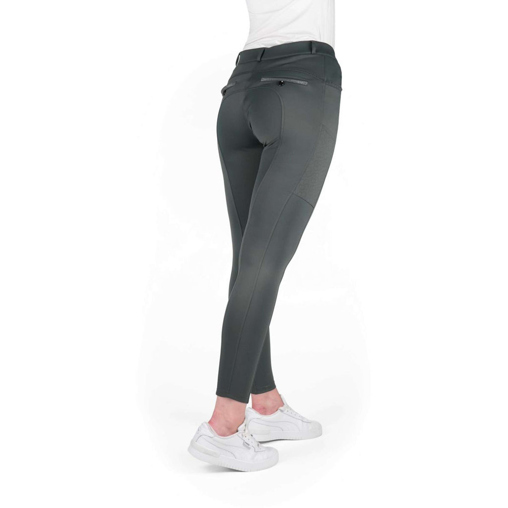 EQUITHÈME Pantaloni da Equitazione Capucine Knee Grip Verde