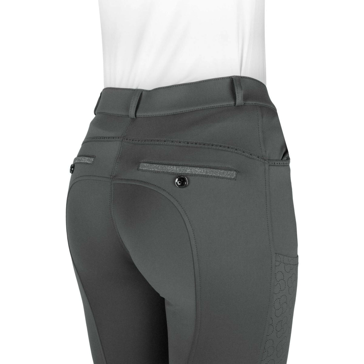 EQUITHÈME Pantaloni da Equitazione Capucine Full Grip Grigio