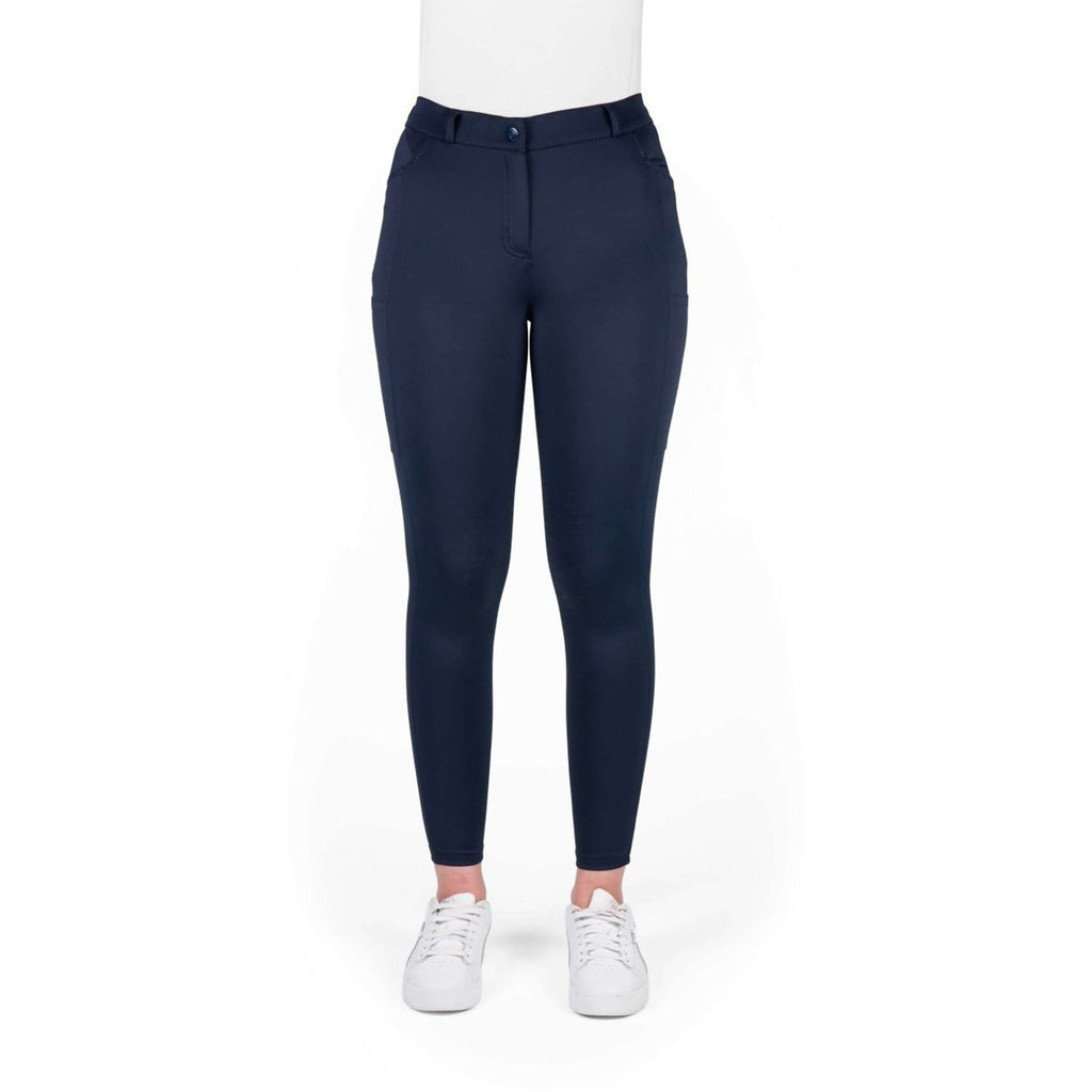 EQUITHÈME Pantaloni da Equitazione Capucine Presa del ginocchio Navy