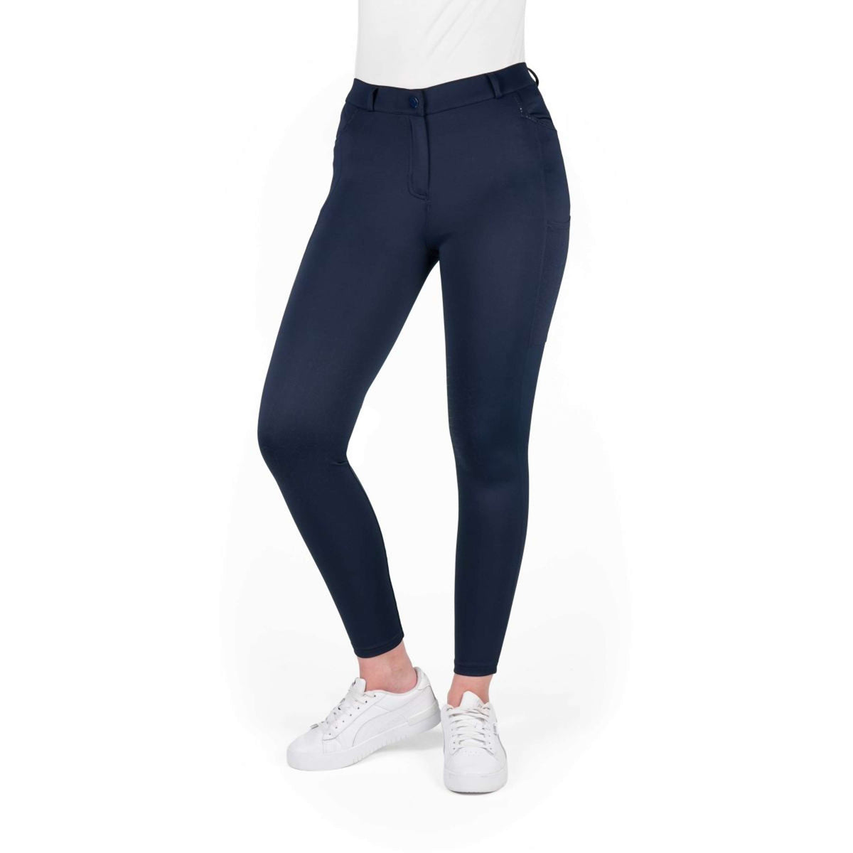 EQUITHÈME Pantaloni da Equitazione Capucine Full Grip Navy