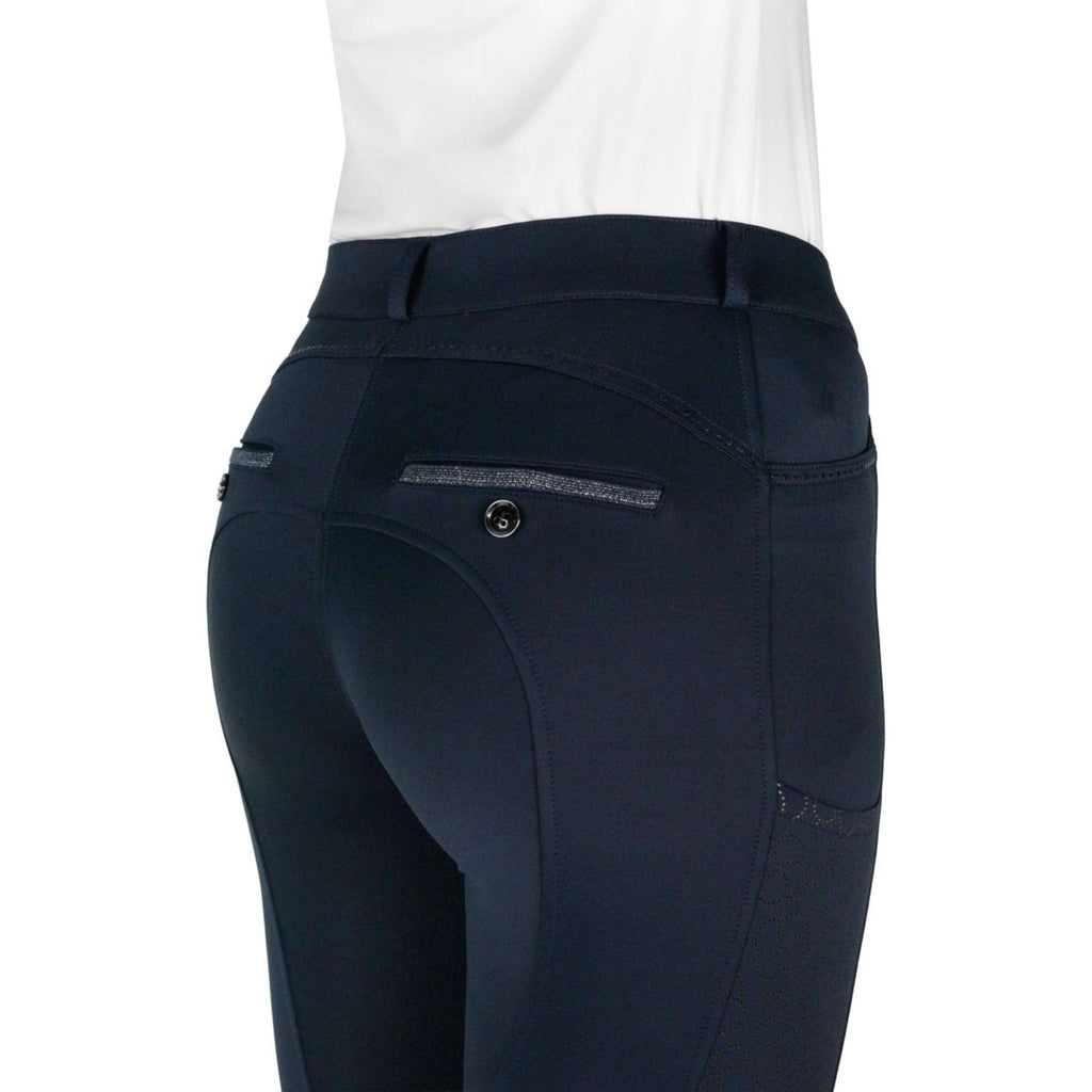 EQUITHÈME Pantaloni da Equitazione Capucine Presa del ginocchio Navy