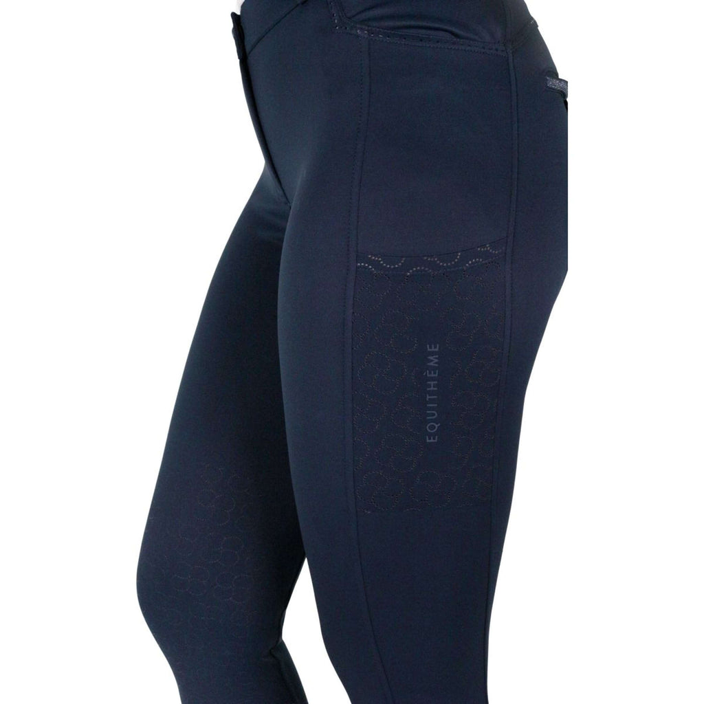 EQUITHÈME Pantaloni da Equitazione Capucine Presa del ginocchio Navy