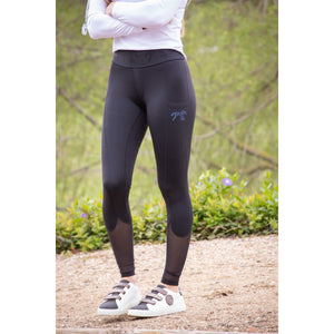 Pénélope Leggings da Equitazione Delphe Full Grip Nero