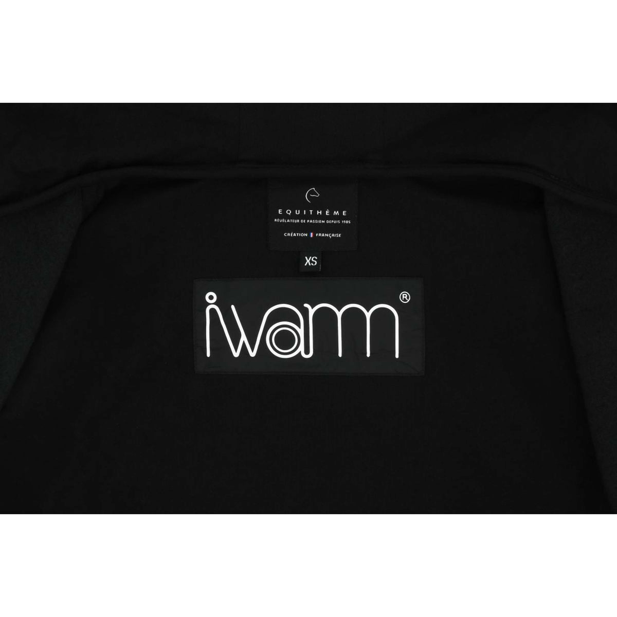 EQUITHÈME Felpa con cappuccio e zip Olwen Nero